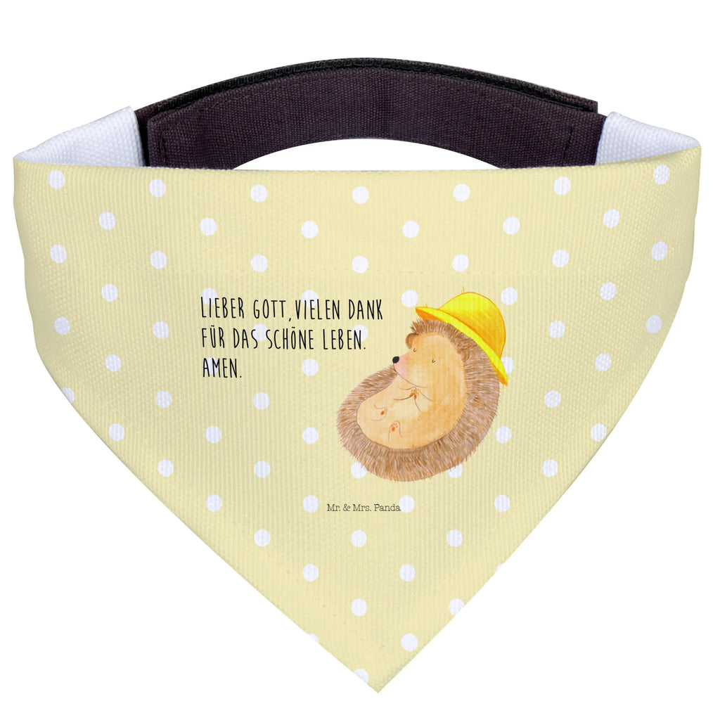 Dog neckerchief Hedgehog Pray Hunde, Tuch, Halstuch, Kleine Hunde, Hundehalstuch, Lustige Sprüche, Tiere, Tiermotive, Gute Laune, Igel mit Hut, Beten, Leben, Sonnenhut, Dankbar sein, Genießen, Amen, Dankbarkeit, Dankbar, Igel, Gott