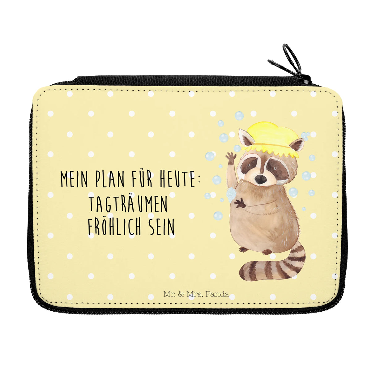 Federmappe Waschbär Federtasche, Schuletui, reiseetui, Etui, Schreibetui, Schlampermäppchen, Federmappe, Stiftetasche, schulmäppchen set, Kinder Federmappe, Etui für Stifte, Federmappe Set, Mäppchen, Stiftemappe, Stifte Etui, Schreibmappe, Malmappe, Federmäppchen, Buntstiftetui, Bleistift Etui, Stiftebeutel, Schulmäppchen, Bleistiftetui, Zeichenetui, Buntstiftmäppchen, Stifteetui, Schüleretui, Farbstiftetui, Federpenal, Schlamper, Lustige Sprüche, Tiere, Tiermotive, Gute Laune, Fröhlich, Tagträumen, Waschen, Waschbär, Seifenblasen, Plan