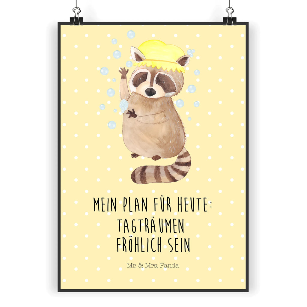 Poster Waschbär wanddruck, kunstdruck poster, Deko Bild, grafikposter, Poster, Bild, Mr. & Mrs. Panda Poster, drucke, Wandposter, Posterdruck, Wanddekoration, wanddeko, Bild für Wand, Kunstdruck, Wandbild, Plakat, wandkunst, kunstposter, Designposter, Wanddeko Bild, Wandschmuck, kunst für die wand, Gute Laune, Tiermotive, Tiere, Lustige Sprüche, Seifenblasen, Waschbär, Plan, Waschen, Tagträumen, Fröhlich
