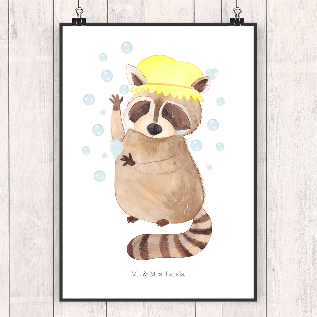 Poster Waschbär wanddruck, kunstdruck poster, Deko Bild, grafikposter, Poster, Bild, Mr. & Mrs. Panda Poster, drucke, Wandposter, Posterdruck, Wanddekoration, wanddeko, Bild für Wand, Kunstdruck, Wandbild, Plakat, wandkunst, kunstposter, Designposter, Wanddeko Bild, Wandschmuck, kunst für die wand, Gute Laune, Tiermotive, Tiere, Lustige Sprüche, Seifenblasen, Waschbär, Plan, Waschen, Tagträumen, Fröhlich