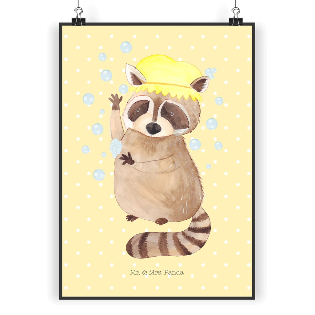Poster Waschbär wanddruck, kunstdruck poster, Deko Bild, grafikposter, Poster, Bild, Mr. & Mrs. Panda Poster, drucke, Wandposter, Posterdruck, Wanddekoration, wanddeko, Bild für Wand, Kunstdruck, Wandbild, Plakat, wandkunst, kunstposter, Designposter, Wanddeko Bild, Wandschmuck, kunst für die wand, Gute Laune, Tiermotive, Tiere, Lustige Sprüche, Seifenblasen, Waschbär, Plan, Waschen, Tagträumen, Fröhlich