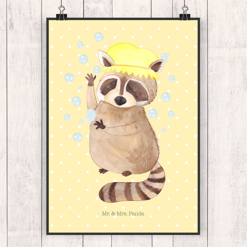 Poster Waschbär wanddruck, kunstdruck poster, Deko Bild, grafikposter, Poster, Bild, Mr. & Mrs. Panda Poster, drucke, Wandposter, Posterdruck, Wanddekoration, wanddeko, Bild für Wand, Kunstdruck, Wandbild, Plakat, wandkunst, kunstposter, Designposter, Wanddeko Bild, Wandschmuck, kunst für die wand, Gute Laune, Tiermotive, Tiere, Lustige Sprüche, Seifenblasen, Waschbär, Plan, Waschen, Tagträumen, Fröhlich