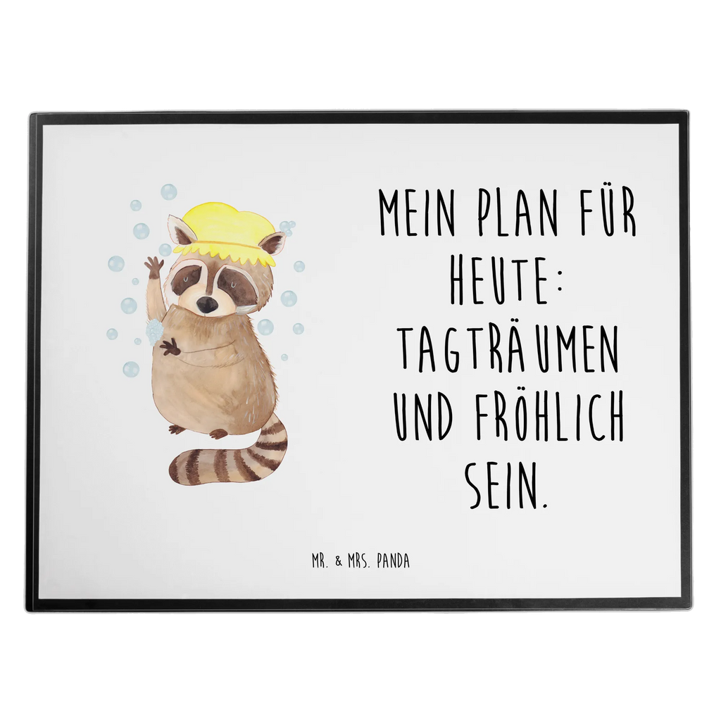 Schreibtischunterlage Waschbär Schreibtischunterlage Groß, Schreibtisch Unterlagen, Schreibwaren, Bürobedarf, Schreibunterlage, Schreibtischauflage, Büroartikel, Tiermotive, Gute Laune, lustige Sprüche, Tiere, Tagträumen, Fröhlich, Seifenblasen, waschen, Waschbär, Plan