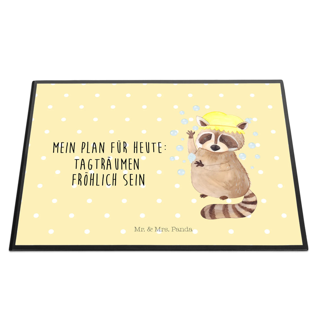Schreibtischunterlage Waschbär Schreibtischunterlage Groß, Schreibtisch Unterlagen, Schreibwaren, Bürobedarf, Schreibunterlage, Schreibtischauflage, Büroartikel, Tiermotive, Gute Laune, lustige Sprüche, Tiere, Tagträumen, Fröhlich, Seifenblasen, waschen, Waschbär, Plan