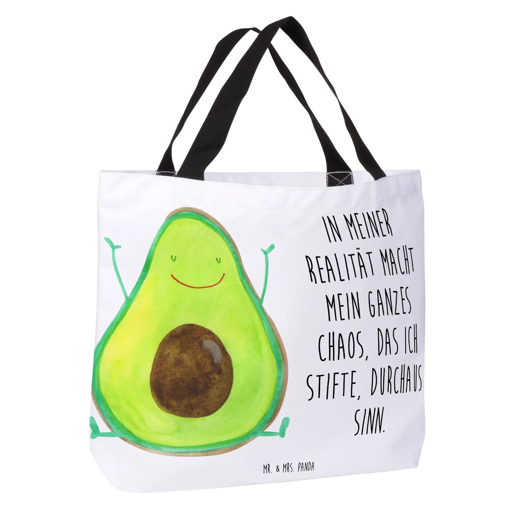Shopper Avocado Glücklich XL, Ausflug, Strandtasche, Einkaufsbeutel, Alltagstasche, Beutel, XXL Tasche, Freizeittasche, Schultertasche, Schultasche, Einkaufstasche, Tragebeutel, Shopper, Tüte, Stofftasche, Schulbeutel, Avocado, Vegan, Veggie, Gesund, Chaos