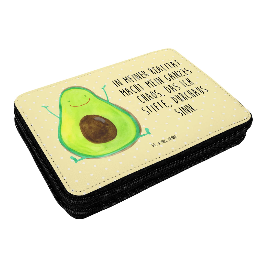 Leather folder avocado Happy enrolment, motif, pencil bag, pen roll, pupil, pencil case, primary school, child, school, gift, avocado, vegetables, chaos, Avocado