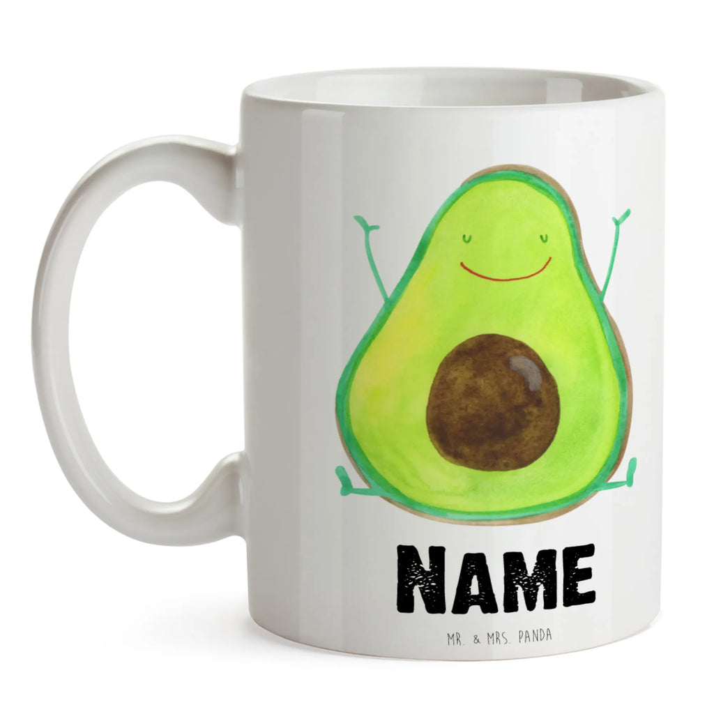 Personalisierte Tasse Avocado Glücklich Drucken, Namenstasse, Wunschname, Personalisierte Tasse, Tasse mit Namen, Namen, Tasse, Personalisiert, Avocado, Veggie, Vegan, Gesund, Chaos