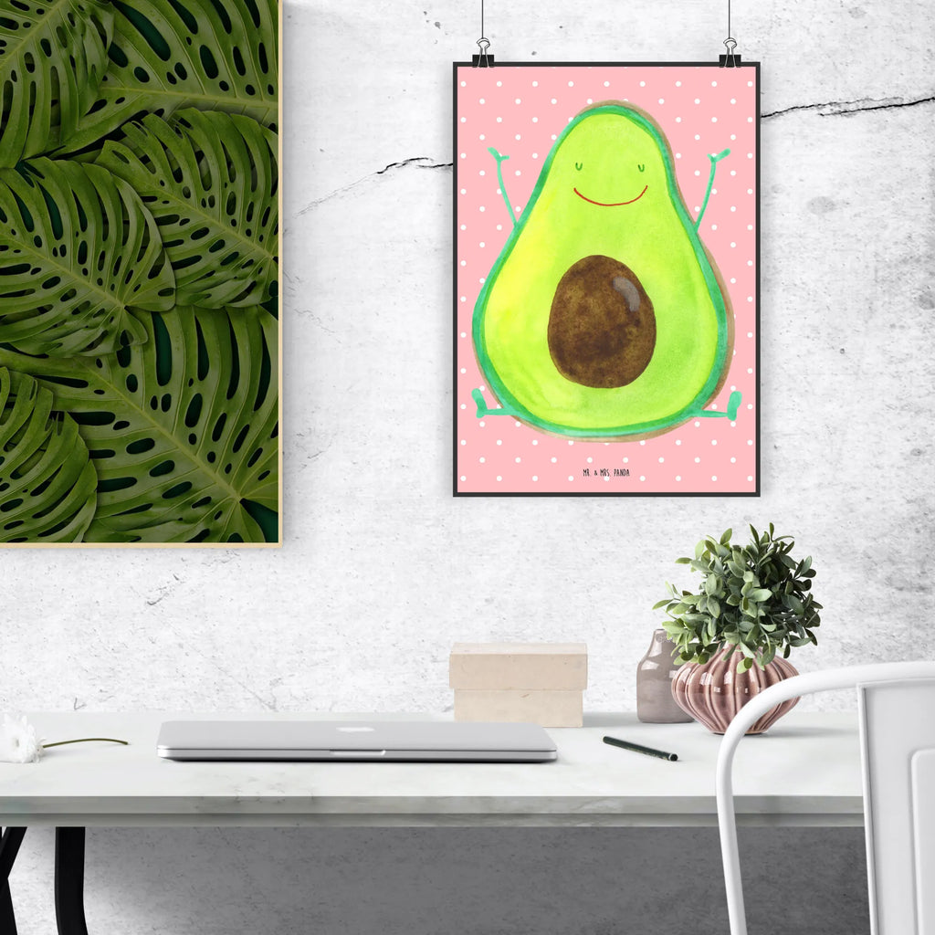 Poster avocado Happy Designposter, kunstposter, drucke, Wanddekoration, wanddruck, Posterdruck, grafikposter, Bild, Mr. & Mrs. Panda Poster, Wanddeko Bild, Bild für Wand, wandkunst, wanddeko, Poster, Kunstdruck, Wandschmuck, kunstdruck poster, Wandposter, kunst für die wand, Deko Bild, Wandbild, Plakat, Gesund, Vegan, Veggie, Avocado, Chaos