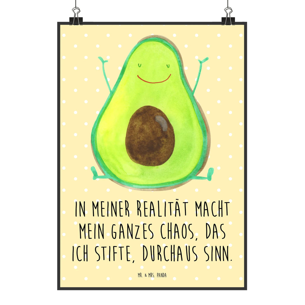 Poster avocado Happy Designposter, kunstposter, drucke, Wanddekoration, wanddruck, Posterdruck, grafikposter, Bild, Mr. & Mrs. Panda Poster, Wanddeko Bild, Bild für Wand, wandkunst, wanddeko, Poster, Kunstdruck, Wandschmuck, kunstdruck poster, Wandposter, kunst für die wand, Deko Bild, Wandbild, Plakat, Gesund, Vegan, Veggie, Avocado, Chaos