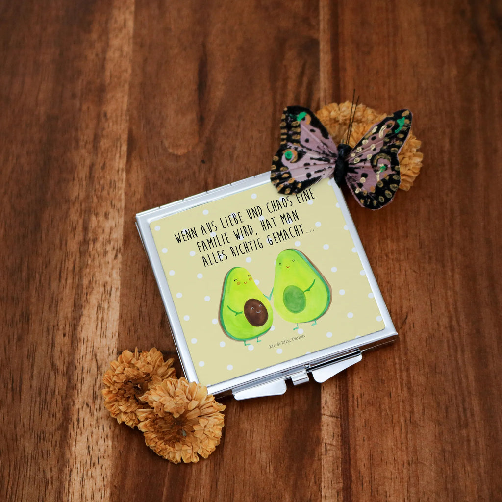 Handbag mirror avocado pair square, make-up mirror, silver, handbag, make up, mirror, avocado, vegetables, love, baby shower, baby party, children, wedding, birth, family, pregnancy, avocados, avocuddle