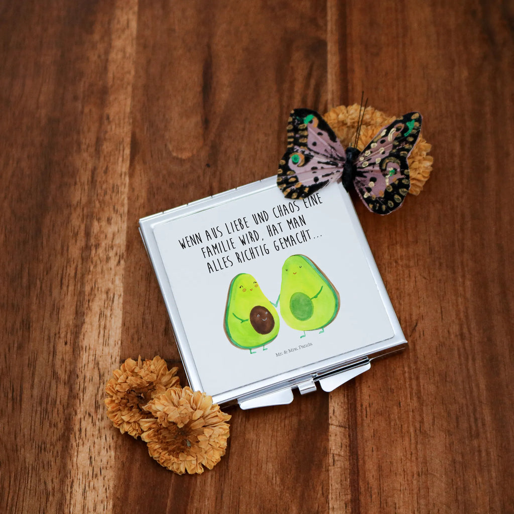 Handbag mirror avocado pair square, make-up mirror, silver, handbag, make up, mirror, avocado, vegetables, love, baby shower, baby party, children, wedding, birth, family, pregnancy, avocados, avocuddle