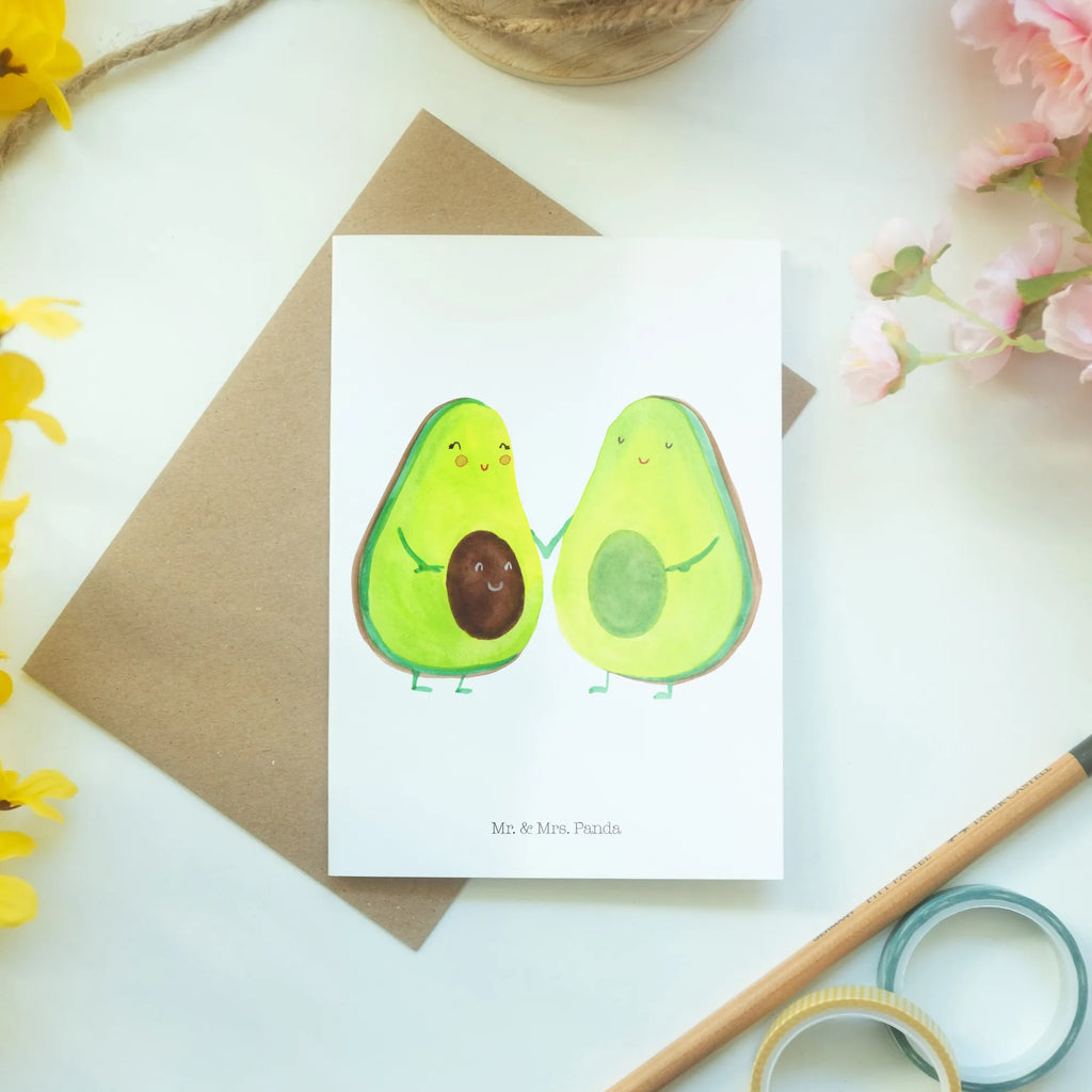 Greetings card avocado pair Glückwunschkarte, Hochzeitskarte, Geburtstagskarte, Ansichtskarten, Klappkarte, Grußkarte, Karte, Einladungskarte, Avocado, Veggie, Vegan, Gesund, Babyshower, Babyparty, Liebe, Geburt, Hochzeit, Familie, Kinder, Avocuddle, Avocados, Schwangerschaft
