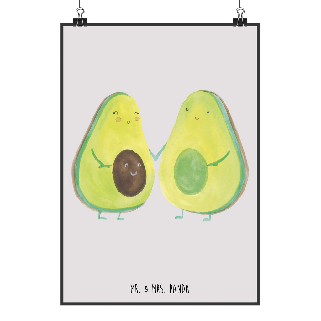 Poster Avocado Pärchen Küchenposter, Mr. & Mrs. Panda Poster, Raumdekoration, Designposter, Posterdruck, Poster, Kunstdruck, Wanddeko, Wanddekoration, Wanddeko Bild, Bild, Kinderposter, Handgemaltes Poster, Wandposter, Avocado, Veggie, Vegan, Gesund, Avocuddle, Babyparty, Geburt, Kinder, Avocados, Babyshower, Familie, Liebe, Schwangerschaft, Hochzeit