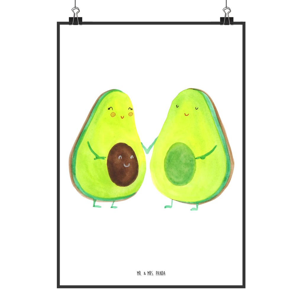 Poster Avocado Pärchen Küchenposter, Mr. & Mrs. Panda Poster, Raumdekoration, Designposter, Posterdruck, Poster, Kunstdruck, Wanddeko, Wanddekoration, Wanddeko Bild, Bild, Kinderposter, Handgemaltes Poster, Wandposter, Avocado, Veggie, Vegan, Gesund, Avocuddle, Babyparty, Geburt, Kinder, Avocados, Babyshower, Familie, Liebe, Schwangerschaft, Hochzeit
