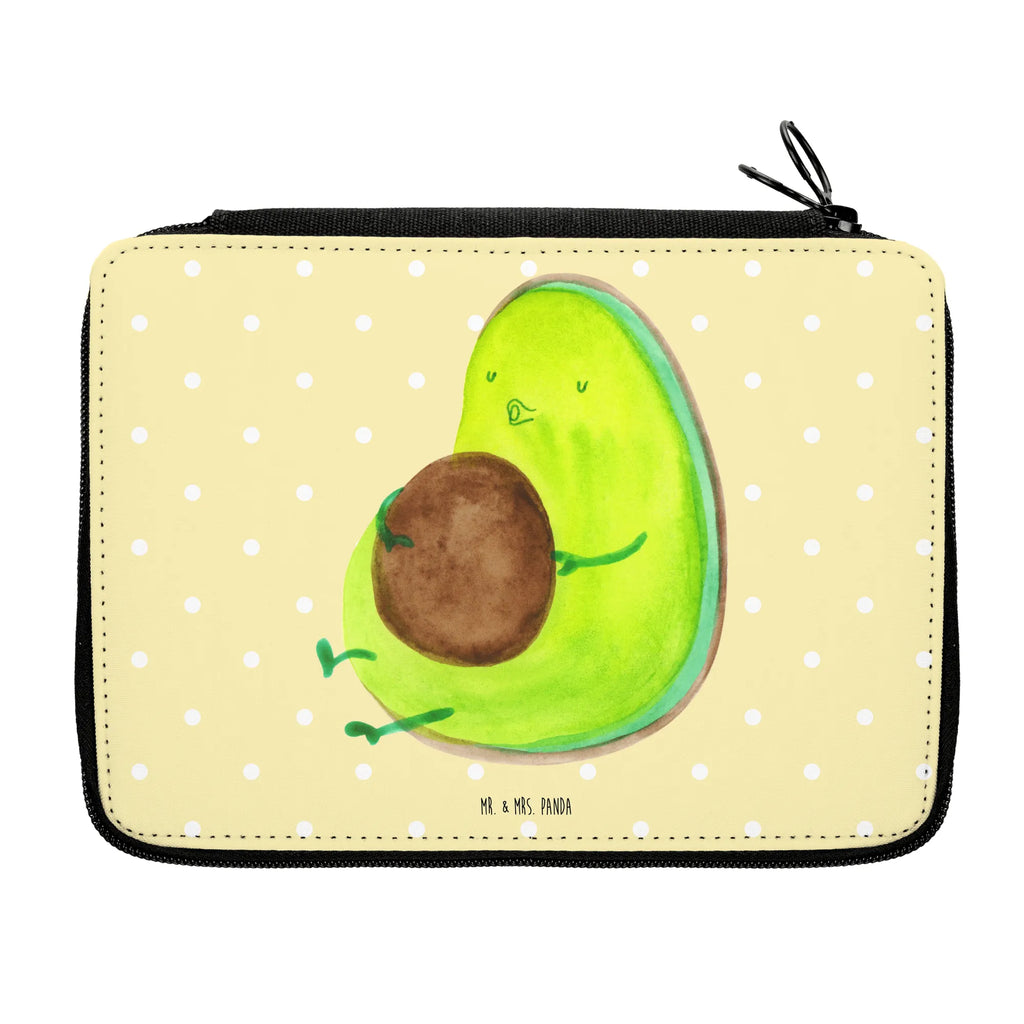 Leather folder avocado Pipes pencil case, school, gift, primary school, pupil, pencil bag, child, motif, pen roll, enrolment, avocado, vegetables, diet, Avocado, being fat, nutrition, chubby, losing weight
