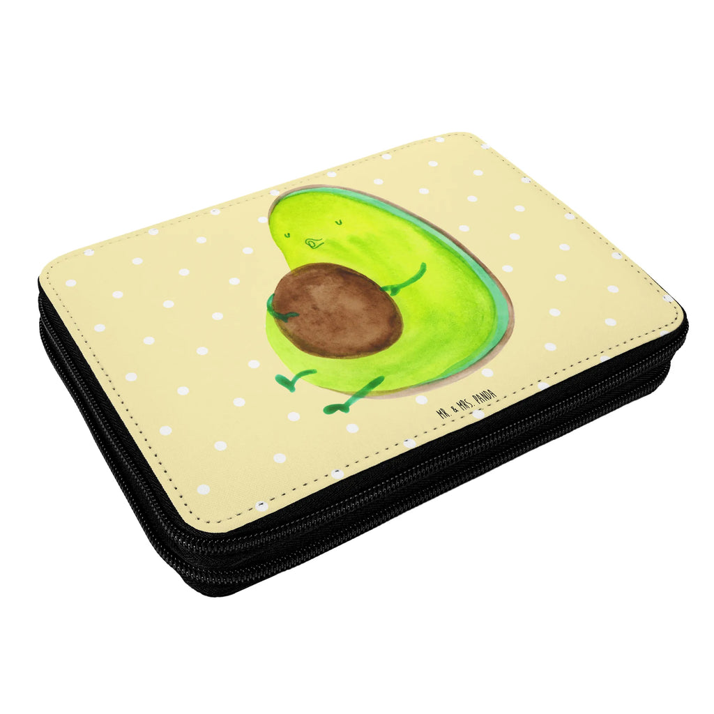 Leather folder avocado Pipes pencil case, school, gift, primary school, pupil, pencil bag, child, motif, pen roll, enrolment, avocado, vegetables, diet, Avocado, being fat, nutrition, chubby, losing weight