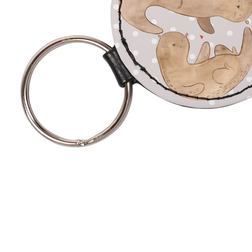 Okrągły brelok wydra serce Kuna, wydra, morska wydra