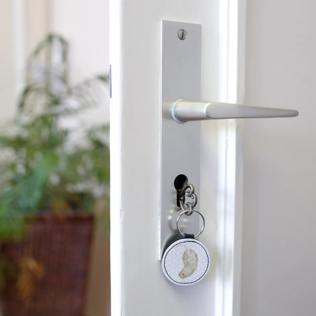 Round key ring otter upside down Schlüsselanhänger, schlüsselbund anhänger, mini schlüsselanhänger, Taschenanhänger, Schlüsselaccessoire, Otter, Fischotter, Seeotter, Otter Seeotter See Otter