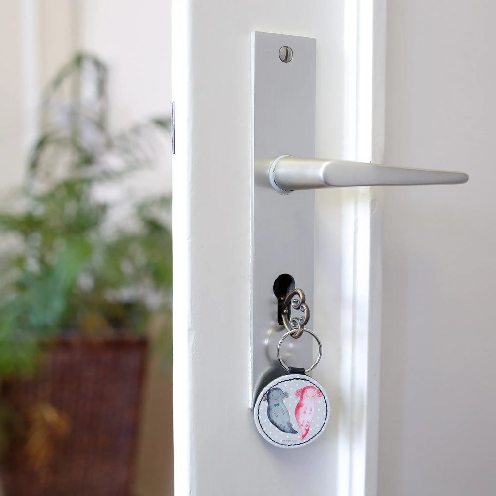 Round key ring axolotl Girlfriend Schlüsselaccessoire, mini schlüsselanhänger, Taschenanhänger, schlüsselbund anhänger, Schlüsselanhänger, Axolotl, Molch, Liebesbeweis, Verlobter, Axolot, Lurche, Freund, Große Liebe, Lurch, Liebe, Ehemann, Jahrestag, Valentinstag, Schwanzlurch