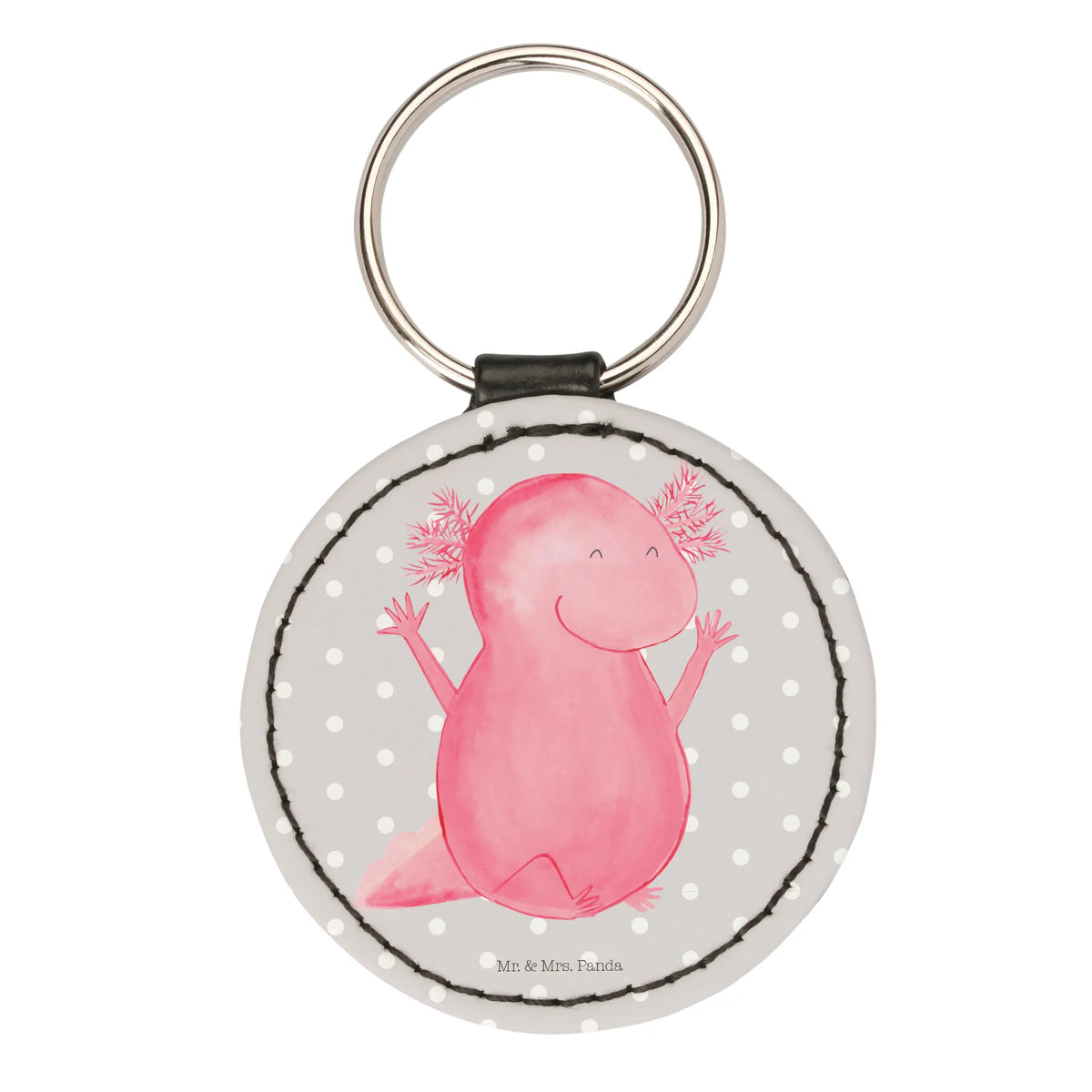 Round key ring axolotl Hooray