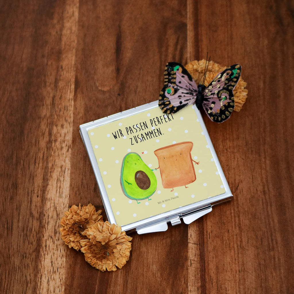 Kwadratowe lusterko do torebki Awokado Tost Awokado, Warzywa, Wegan, Zdrowy