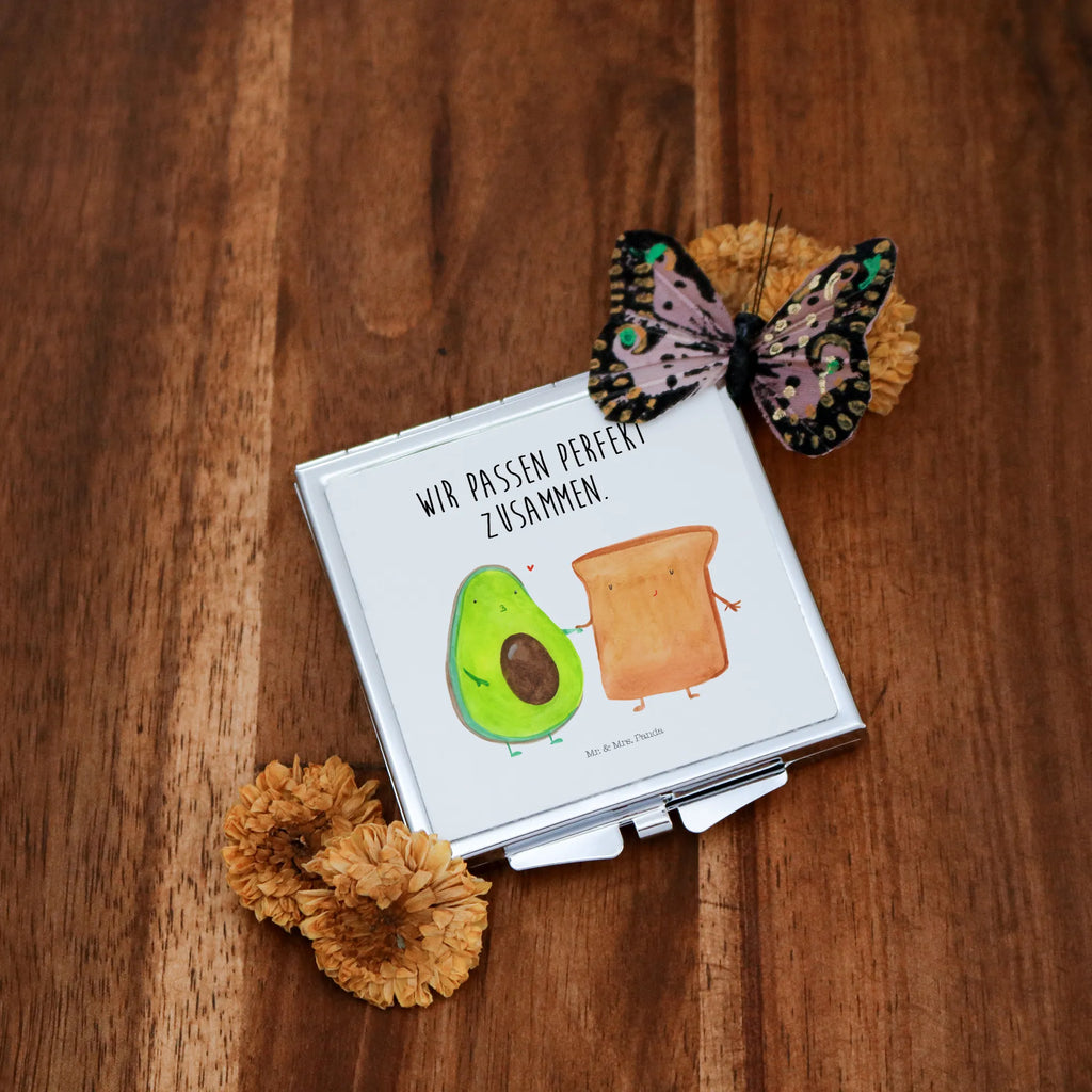 Kwadratowe lusterko do torebki Awokado Tost Awokado, Warzywa, Wegan, Zdrowy