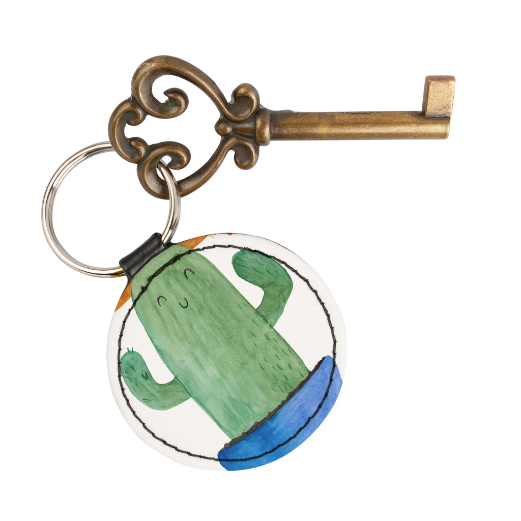 Round key ring cactus cap pendant, bag pendant, lucky charm, key ring, keychain, cactus, cactuses, plants, cactus plant, small green cactus, city trip, travel diary, motivation, cactus love, gift idea, globetrotter, world trip, travel, slogan