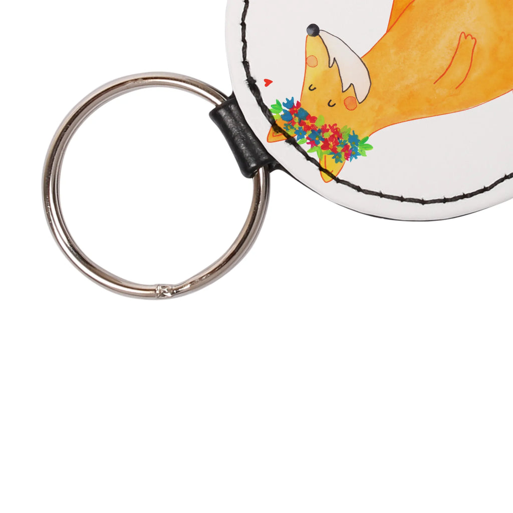 Round key ring Fox Flower bag pendant, keychain, key ring, lucky charm, pendant, fox, foxes, forest wildlife, clever as a fox, animal lover, motivation, fox girl, joy, flower girl, girlfriends, me, girlfriend, self-love, proof of love, flower, flowers, love