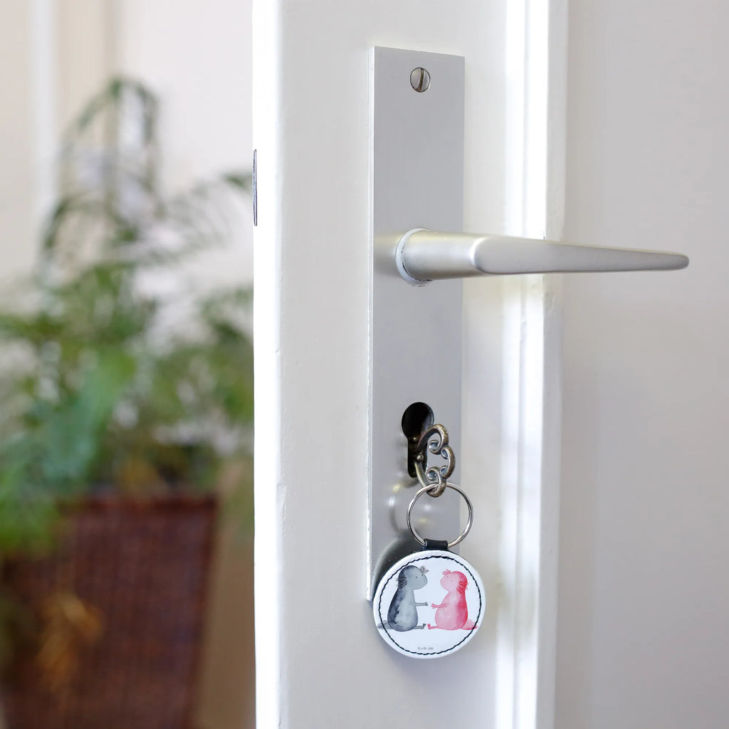 Rund Schlüsselanhänger Axolotl Liebe schlüsselbund anhänger, Schlüsselanhänger, mini schlüsselanhänger, Schlüsselaccessoire, Taschenanhänger, Axolotl, Molch, Große Liebe, Ehemann, Jahrestag, Lurche, Liebesbeweis, Lurch, Freund, Verlobter, Valentinstag, Schwanzlurch, Axolot, Liebe