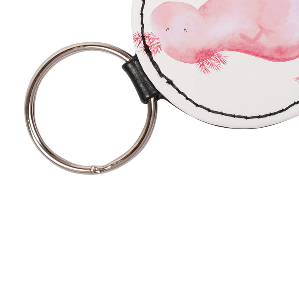 Round key ring axolotl Dance schlüsselbund anhänger, Taschenanhänger, mini schlüsselanhänger, Schlüsselanhänger, Schlüsselaccessoire, Axolotl, Molch, Schwanzlurch, Axolot, Beste Freundin, Freundin, Sterne, Dachschaden, Lurche, Verrückt, Lurch