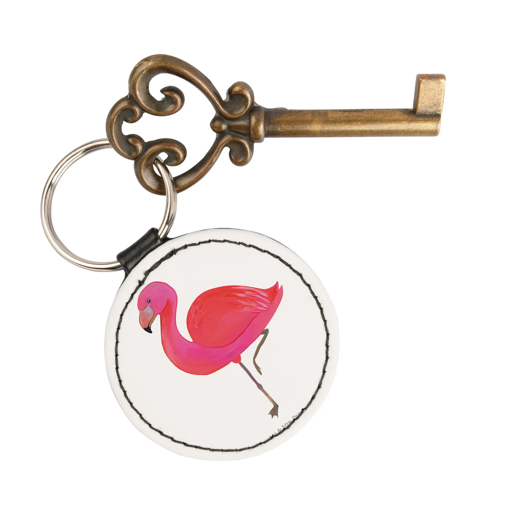 Round key ring flamingo Classic Schlüsselanhänger, mini schlüsselanhänger, schlüsselbund anhänger, Schlüsselaccessoire, Taschenanhänger, Flamingo, Ich, Selbstliebe, für Mich, Außenseiter, Freundinnen, Freundin, Spruch, Geschwister, Tochter, Sohn, Stolz, Einzigartig