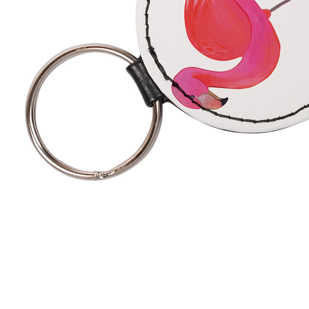 Round key ring flamingo Classic Schlüsselanhänger, mini schlüsselanhänger, schlüsselbund anhänger, Schlüsselaccessoire, Taschenanhänger, Flamingo, Ich, Selbstliebe, für Mich, Außenseiter, Freundinnen, Freundin, Spruch, Geschwister, Tochter, Sohn, Stolz, Einzigartig