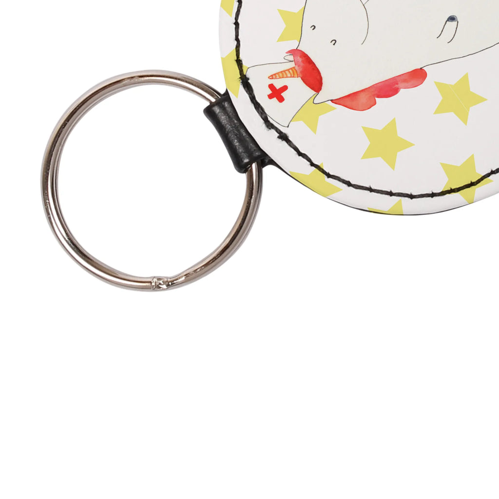 Okrągły brelok Jednorożec Pielęgniarka Jednorożec, jednorożce, dekoracje jednorożca, jednorożec