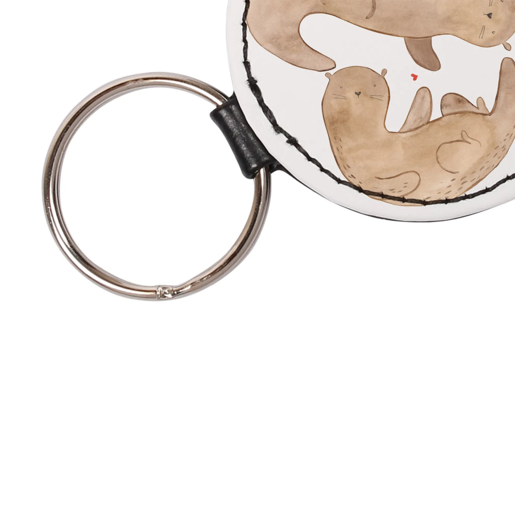 Okrągły brelok wydra serce Kuna, wydra, morska wydra