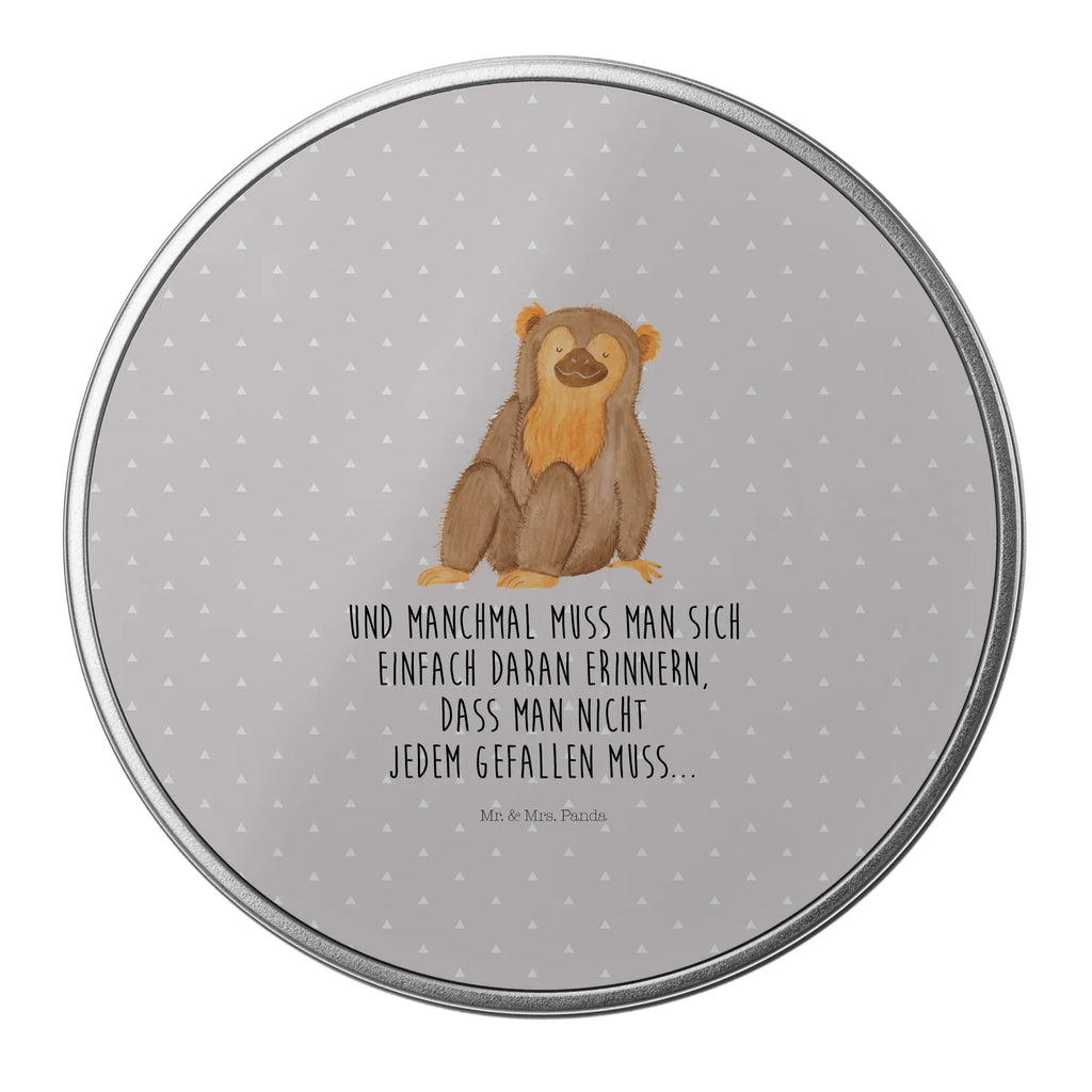 okrągła puszka z blachy Małpa Blechdose, Blechdose Rund, Aufbewahrungsdosen, gebäckdose, metallboxen, Aufbewahrungsbox, keksdosen, geschenkdosen, Aufbewahrungsdose, Vorratsdose, Runde Dose, blechdosen, runddosen, Metalldose, Vorratsdosen, runde dosen, Runde Blechdose, runde keksdosen, plätzchendose, runddose, metalldosen, Metallbox, dosen, runde keksdose, Keksdose, runde blechdosen, Geschenkdose, Metalldose Rund, Dose, gebäckdosen, plätzchendosen, Afrika, Wildtiere, Selfcare, Affe, Äffchen, Respekt, Selbstachtung, Selbstliebe, Motivation, Selbstbewusstsein, Liebe, Affen