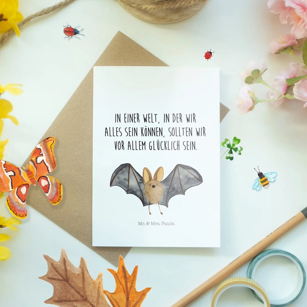 Greetings card bat wing Grußkarte, Ansichtskarten, Glückwunschkarte, Karte, Geburtstagskarte, Einladungskarte, Klappkarte, Hochzeitskarte, Tiermotive, Gute Laune, lustige Sprüche, Tiere
