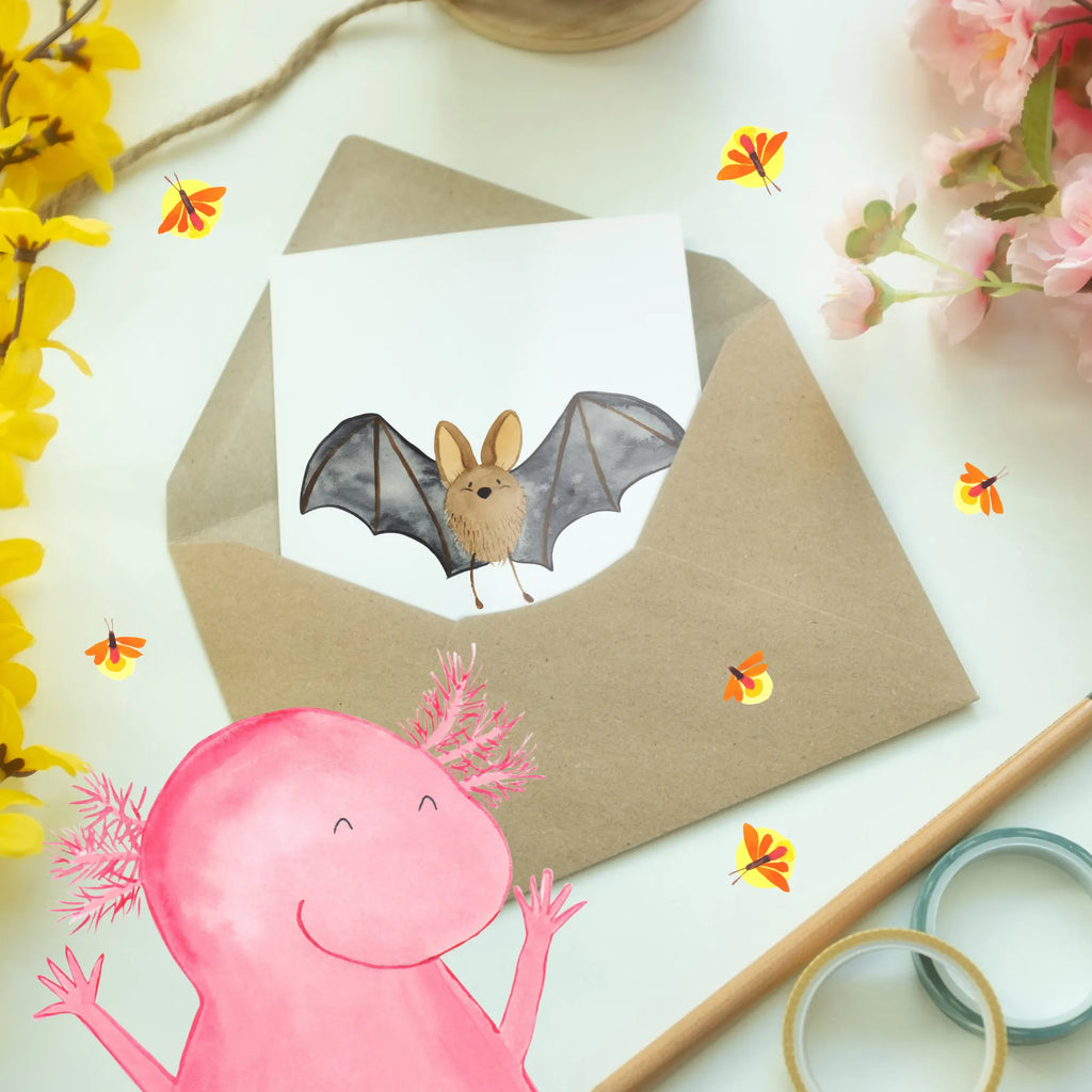 Greetings card bat wing Grußkarte, Ansichtskarten, Glückwunschkarte, Karte, Geburtstagskarte, Einladungskarte, Klappkarte, Hochzeitskarte, Tiermotive, Gute Laune, lustige Sprüche, Tiere