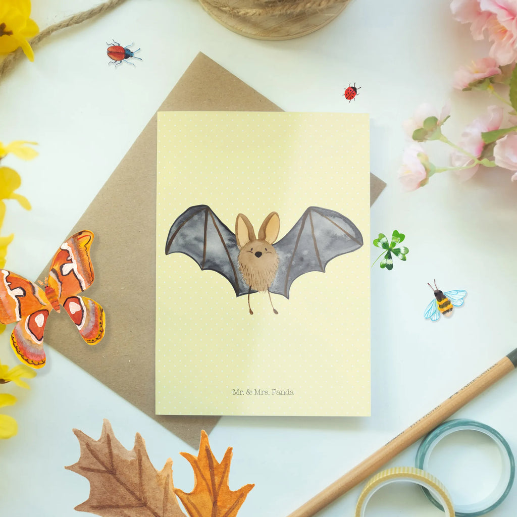 Greetings card bat wing Grußkarte, Ansichtskarten, Glückwunschkarte, Karte, Geburtstagskarte, Einladungskarte, Klappkarte, Hochzeitskarte, Tiermotive, Gute Laune, lustige Sprüche, Tiere