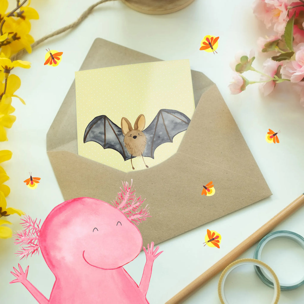Greetings card bat wing Grußkarte, Ansichtskarten, Glückwunschkarte, Karte, Geburtstagskarte, Einladungskarte, Klappkarte, Hochzeitskarte, Tiermotive, Gute Laune, lustige Sprüche, Tiere