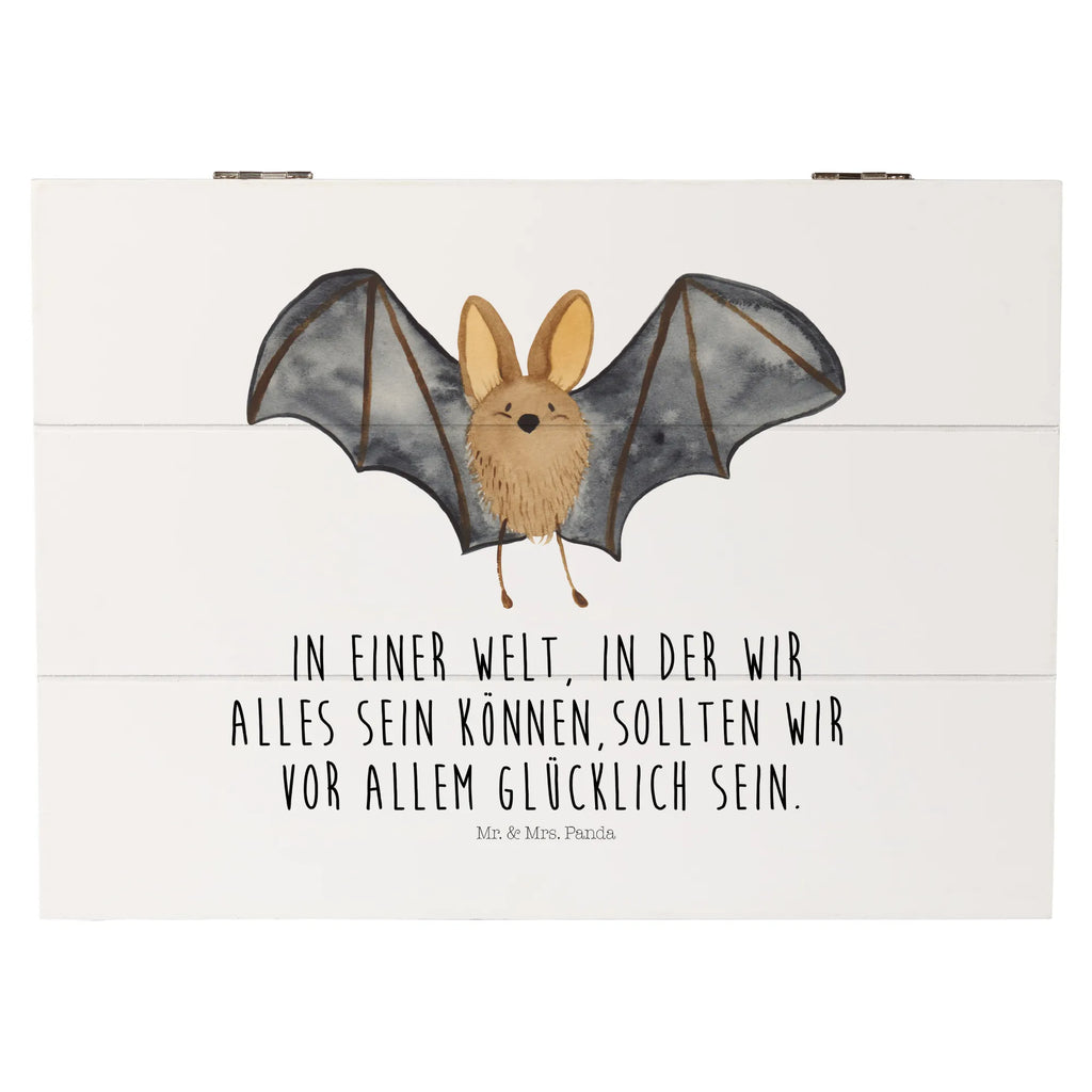 Wooden chest bat wing Schatzkiste, Erinnerungskiste, Aufbewahrungsbox, Kiste, Schatulle, Geschenkbox, Dekokiste, Erinnerungsbox, Truhe, Geschenkdose, Holzkiste, XXL, Tiermotive, Gute Laune, lustige Sprüche, Tiere