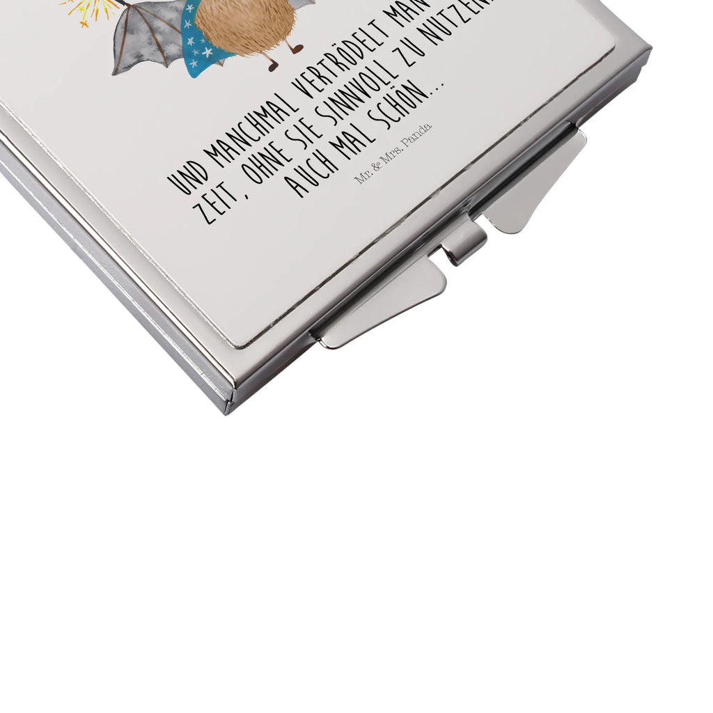 Kwadratowe lusterko do torebki Nietoperz czarodziej Motywy zwierzęce, dobra energia, zabawne powiedzonka, zwierzęta