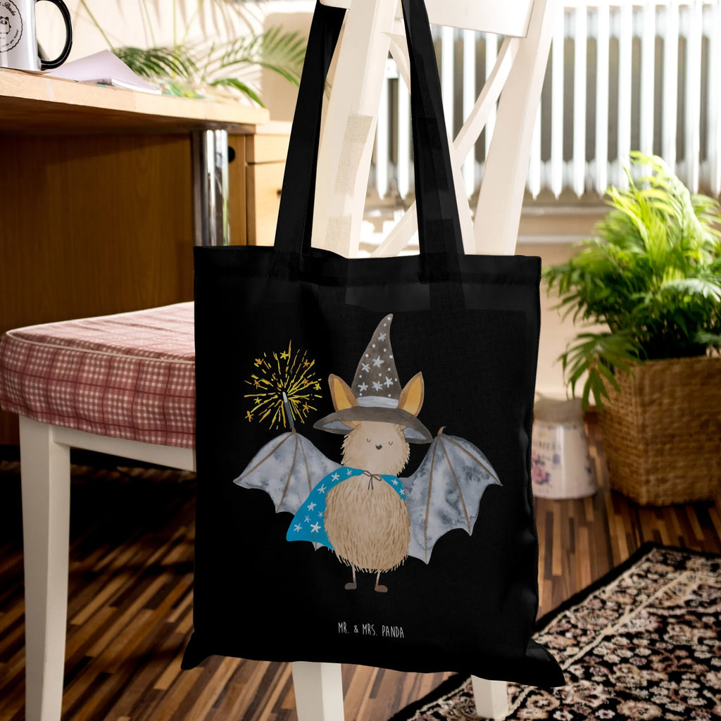 Torba Nietoperz czarodziej Einkaufstüte, Jutebeutel, Schultertasche, Tragetasche, Stoffbeutel, Strandtasche, Beutel, Shopper, Tasche, Laptoptasche, Umhängetasche, Einkaufstasche, Beuteltasche, Jutetasche, Stofftasche, Badetasche, Tiermotive, Gute Laune, lustige Sprüche, Tiere, Zauberer, Fledermäuse, Magier, Fledermaus, Frauen, reinsteigern