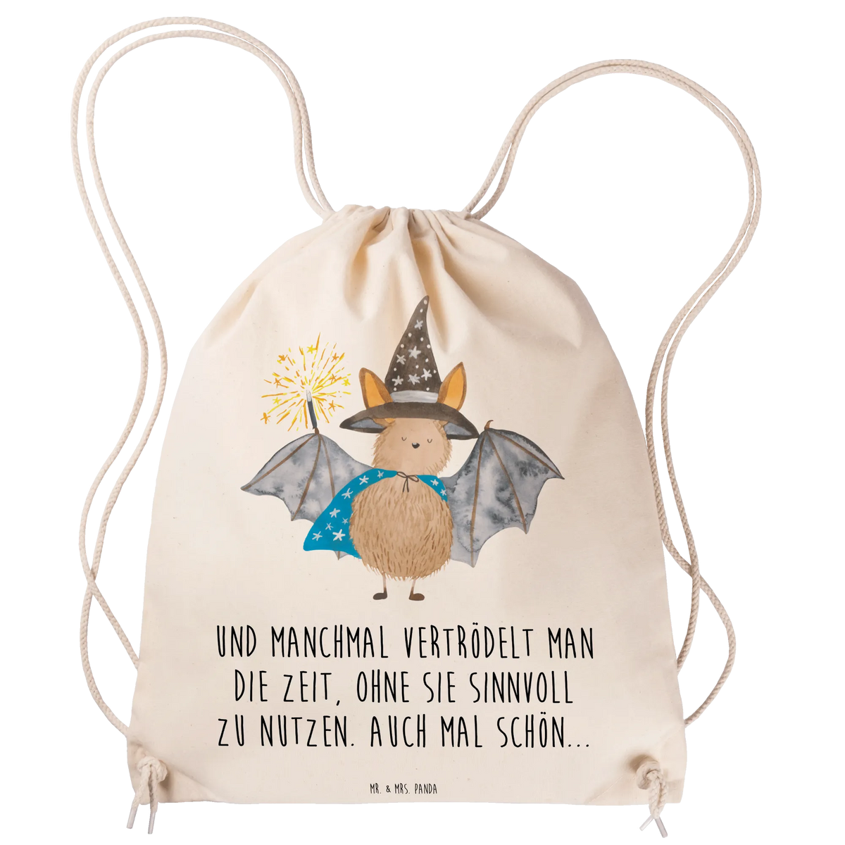 Drawstring bag bat wizard cute, cute animal motives, hand drawn, funny sayings, good mood, special gifts, animal lover, gift ideas, gifts, card, small animals, women, magicians, get in, sorcerers, Bats