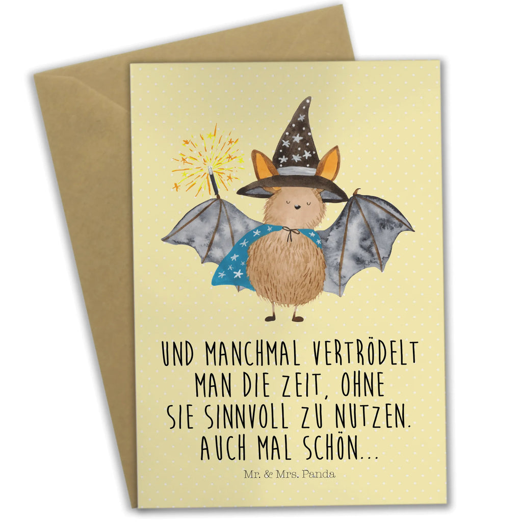 Greetings card bat wizard Ansichtskarten, Karte, Glückwunschkarte, Geburtstagskarte, Grußkarte, Einladungskarte, Hochzeitskarte, Klappkarte, Tiermotive, Gute Laune, lustige Sprüche, Tiere, reinsteigern, Zauberer, Frauen, Fledermaus, Magier, Fledermäuse