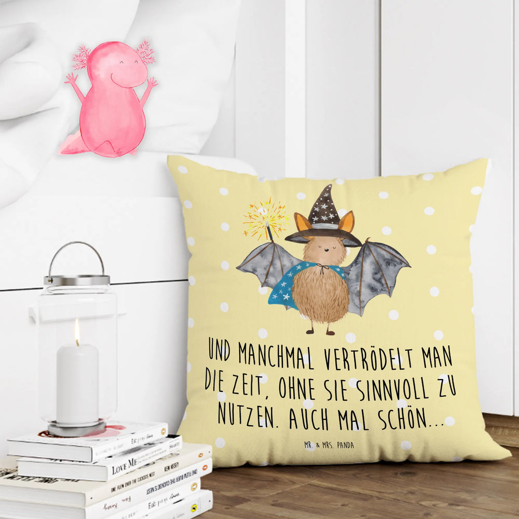 Cushion bat wizard 40x40, pad, cushion, bedroom, Pillow, couch, pillows, sofa, 40 x 40, pillow case, bed, soft, settee, fluffy, small animals, cute, funny, cute animal motives, hand drawn, small world, funny sayings, good mood, happy, gifts, gift ideas, special gifts, animal lover, card, women, Bats, magicians, get in, bats, sorcerers