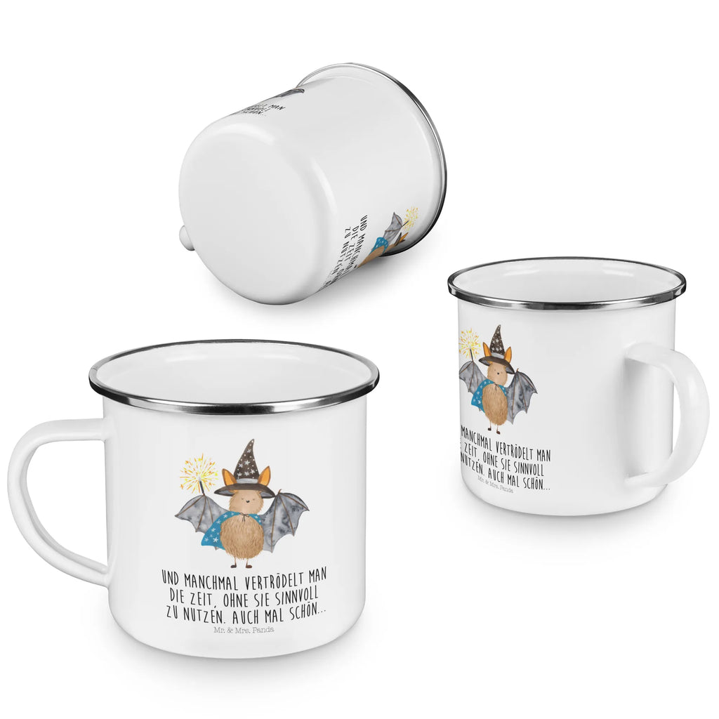 Kempingowy kubek emaliowany Nietoperz czarodziej Tasse Emaille, Kaffeebecher, Trinkbecher, Tasse, metallbecher, Metalltasse, Emaille Becher, Kaffeetasse, Blechtasse, Teebecher, Teetasse, Emailletasse, Emaille Tasse, Reisebecher, Pott, wandertasse, becher emaille, Campingtasse, blechbecher, reisetasse, Becher, wanderbecher, emaillebecher, Campingbecher, Tiere, Tiermotive, Gute Laune, Lustige Sprüche, Frauen, Zauberer, Fledermaus, Fledermäuse, Reinsteigern, Magier