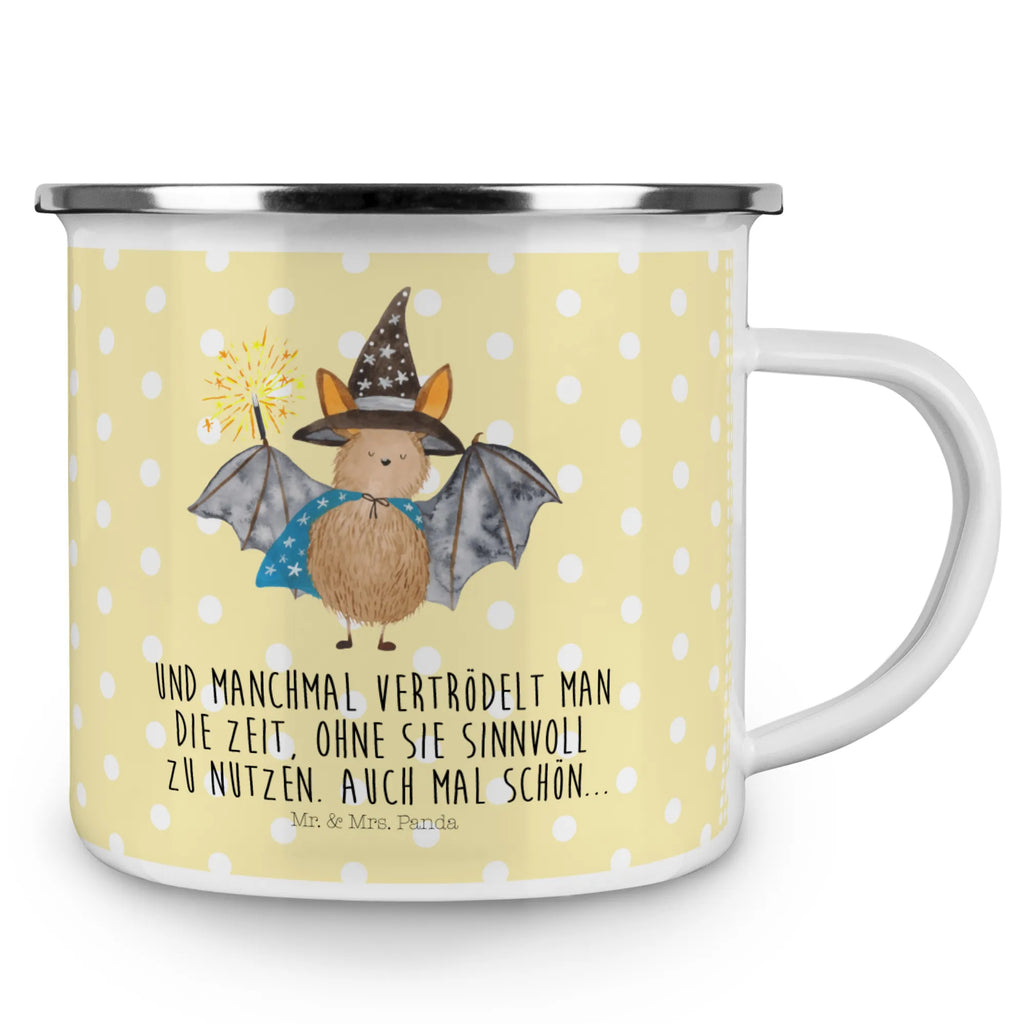 Kempingowy kubek emaliowany Nietoperz czarodziej Tasse Emaille, Kaffeebecher, Trinkbecher, Tasse, metallbecher, Metalltasse, Emaille Becher, Kaffeetasse, Blechtasse, Teebecher, Teetasse, Emailletasse, Emaille Tasse, Reisebecher, Pott, wandertasse, becher emaille, Campingtasse, blechbecher, reisetasse, Becher, wanderbecher, emaillebecher, Campingbecher, Tiere, Tiermotive, Gute Laune, Lustige Sprüche, Frauen, Zauberer, Fledermaus, Fledermäuse, Reinsteigern, Magier