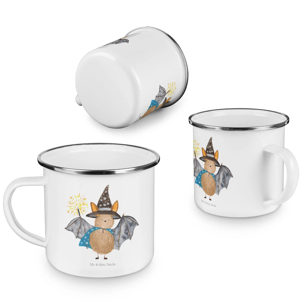 Kempingowy kubek emaliowany Nietoperz czarodziej Tasse Emaille, Kaffeebecher, Trinkbecher, Tasse, metallbecher, Metalltasse, Emaille Becher, Kaffeetasse, Blechtasse, Teebecher, Teetasse, Emailletasse, Emaille Tasse, Reisebecher, Pott, wandertasse, becher emaille, Campingtasse, blechbecher, reisetasse, Becher, wanderbecher, emaillebecher, Campingbecher, Tiere, Tiermotive, Gute Laune, Lustige Sprüche, Frauen, Zauberer, Fledermaus, Fledermäuse, Reinsteigern, Magier