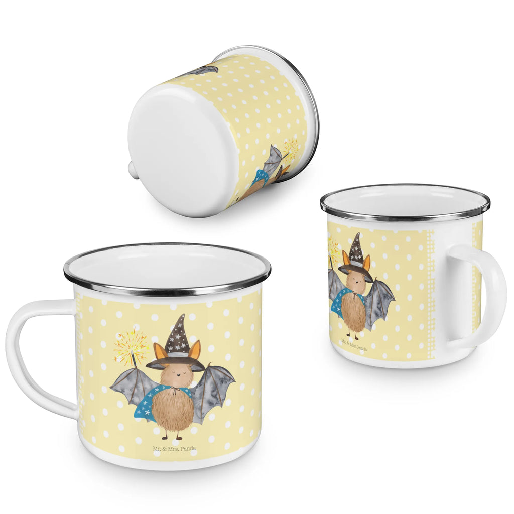Kempingowy kubek emaliowany Nietoperz czarodziej Tasse Emaille, Kaffeebecher, Trinkbecher, Tasse, metallbecher, Metalltasse, Emaille Becher, Kaffeetasse, Blechtasse, Teebecher, Teetasse, Emailletasse, Emaille Tasse, Reisebecher, Pott, wandertasse, becher emaille, Campingtasse, blechbecher, reisetasse, Becher, wanderbecher, emaillebecher, Campingbecher, Tiere, Tiermotive, Gute Laune, Lustige Sprüche, Frauen, Zauberer, Fledermaus, Fledermäuse, Reinsteigern, Magier