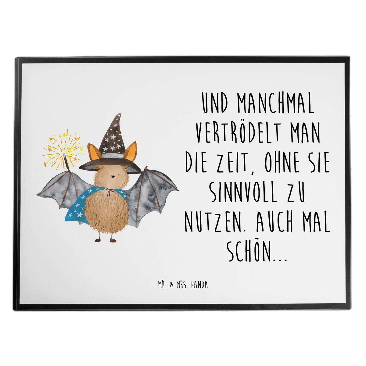 Desk pad bat wizard card, gift ideas, gifts, small animals, cute, cute animal motives, hand drawn, funny sayings, good mood, special gifts, animal lover, get in, sorcerers, Bats, magicians, women